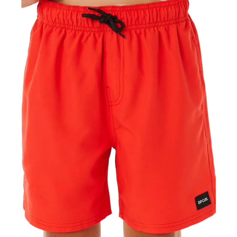 Rip Curl Offset Volley Boys Boardshorts - Red