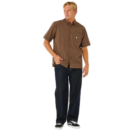 <tc>Rip Curl</tc> Chemise Premium Surf Check M/C - Coffee