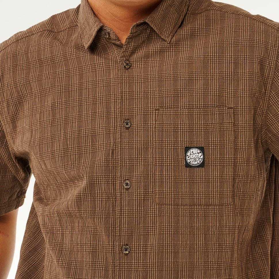 <tc>Rip Curl</tc> Chemise Premium Surf Check M/C - Coffee
