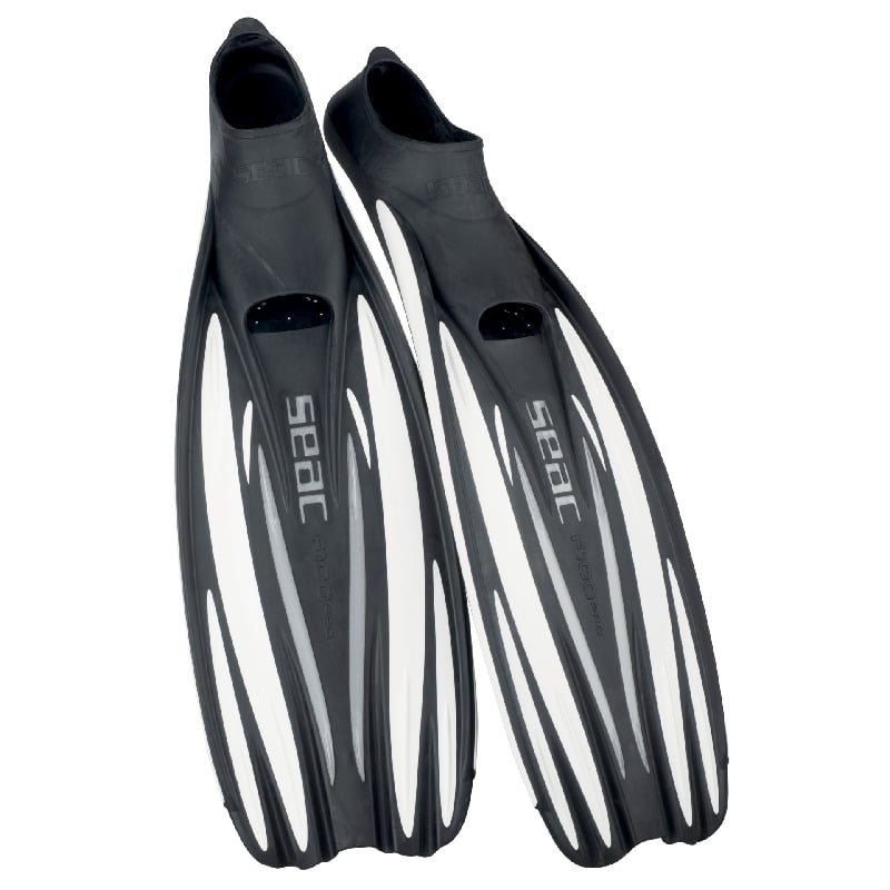 SEAC F-100 Pro Scuba Diving Fins 2021 - White - Full View