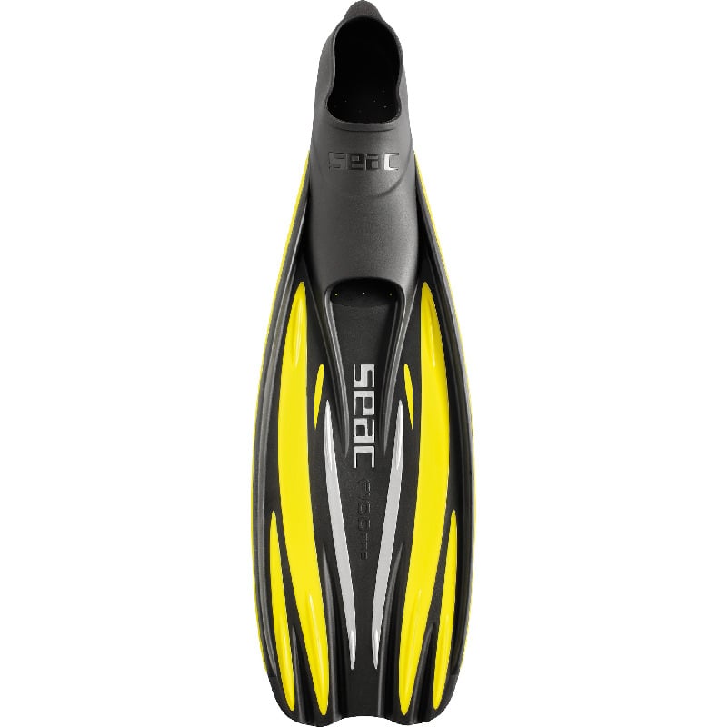 SEAC F-100 Pro Scuba Diving Fins 2021 - Yellow - Full View