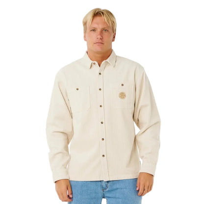Rip Curl Premium Surf Cord Long-Sleeved Shirt in Sand Dune