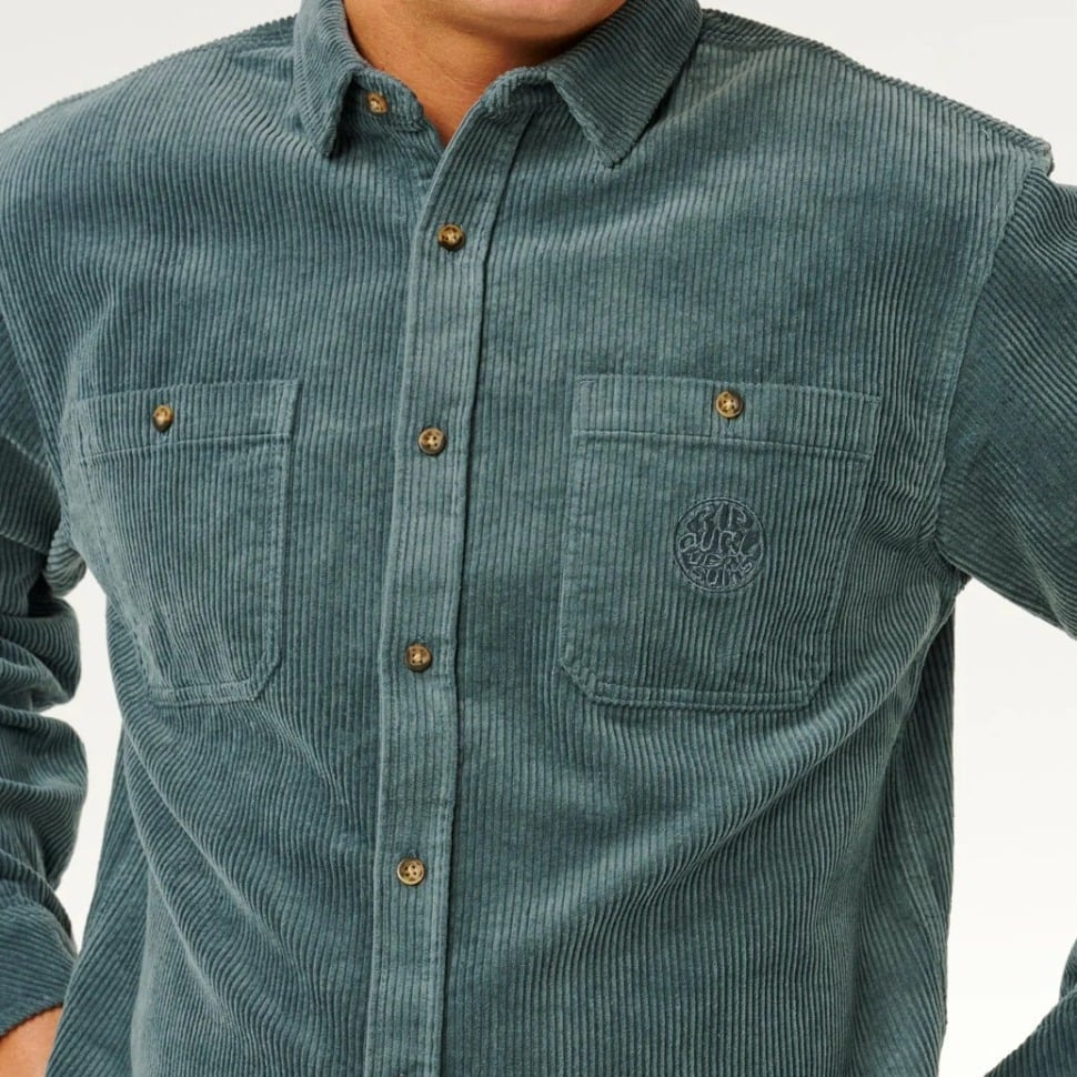 Rip Curl Premium Surf Cord L/S Shirt - Pine Night