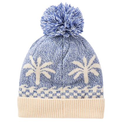 Rip Curl Jacquard Pom Pom Beanie - Mid Blue