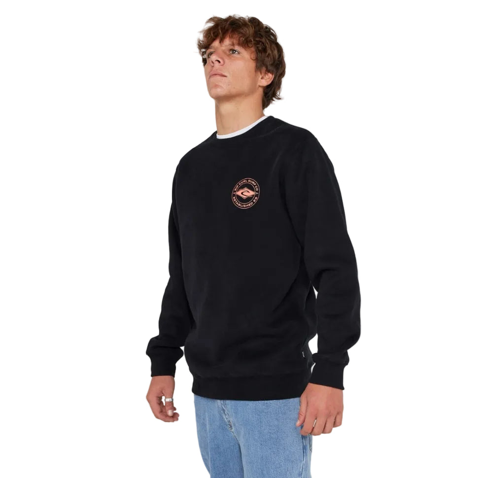Rip Curl Staple Crew in Black