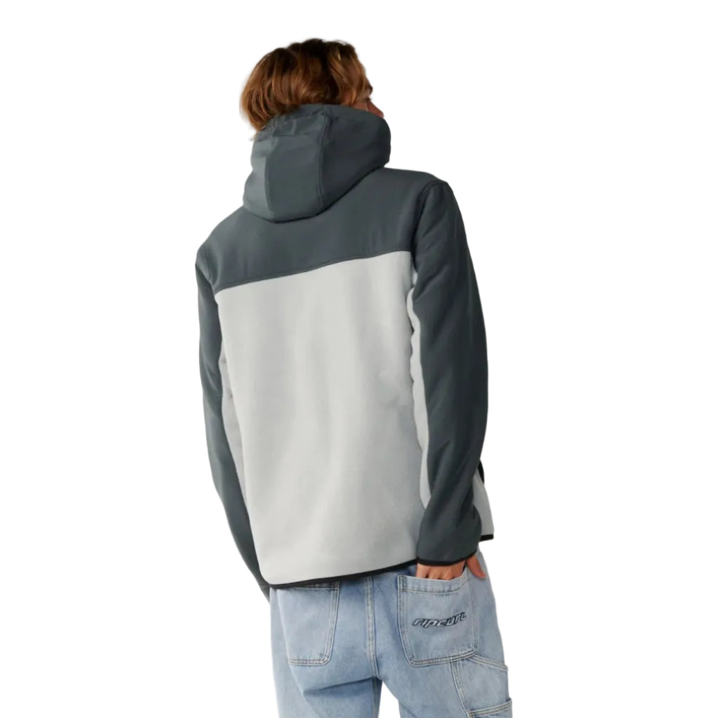 Rip Curl Mens Search Series Panelled Zip Thru Hoodie - Charcoal Grey