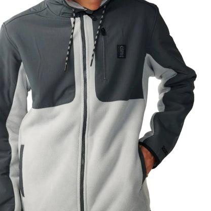 Rip Curl Mens Search Series Panelled Zip Thru Hoodie - Charcoal Grey