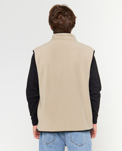 Rip Curl Search Polar Fleece Vest - Khaki Rock
