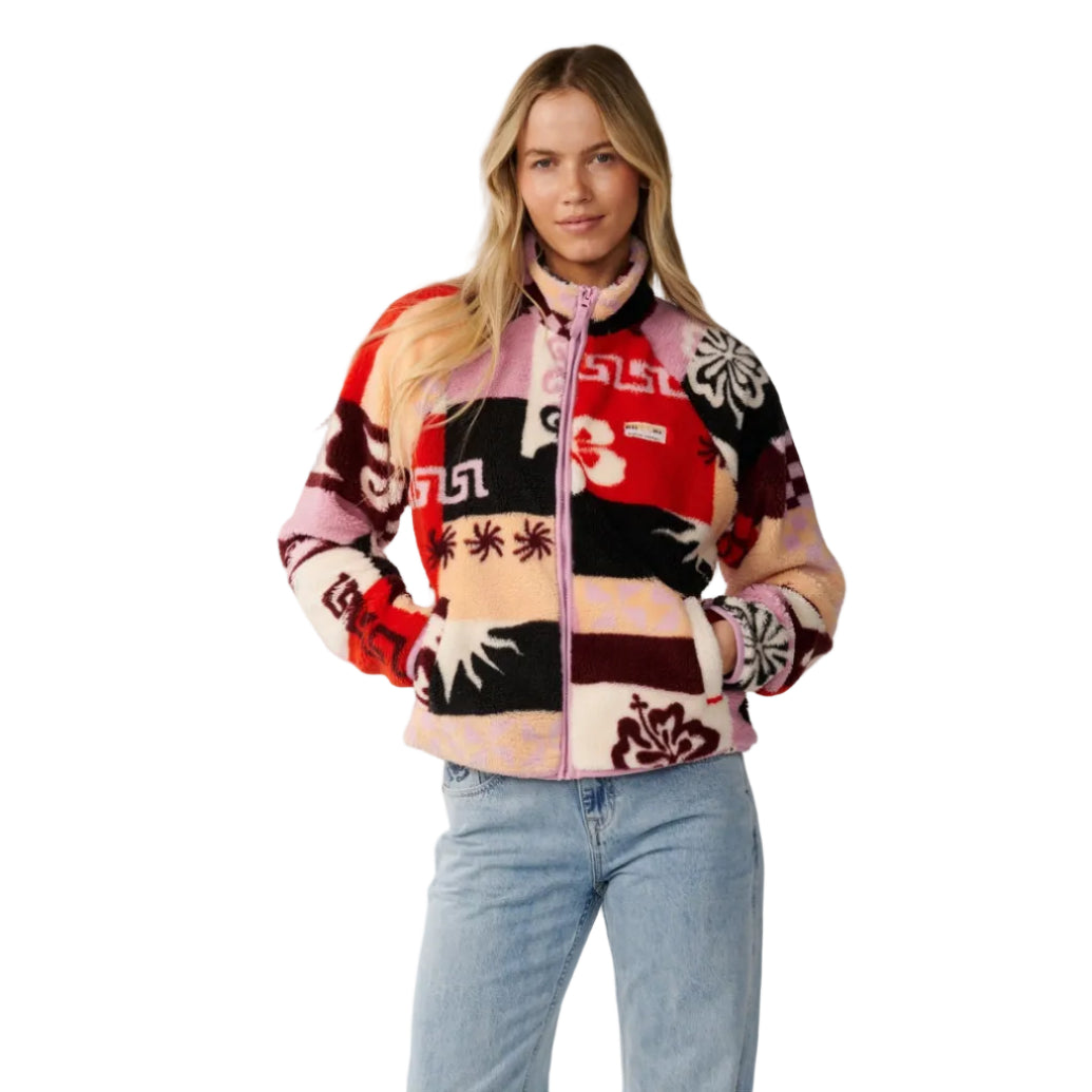 Rip Curl Womens Party Pack Zip Through Polar Fleece - Multi