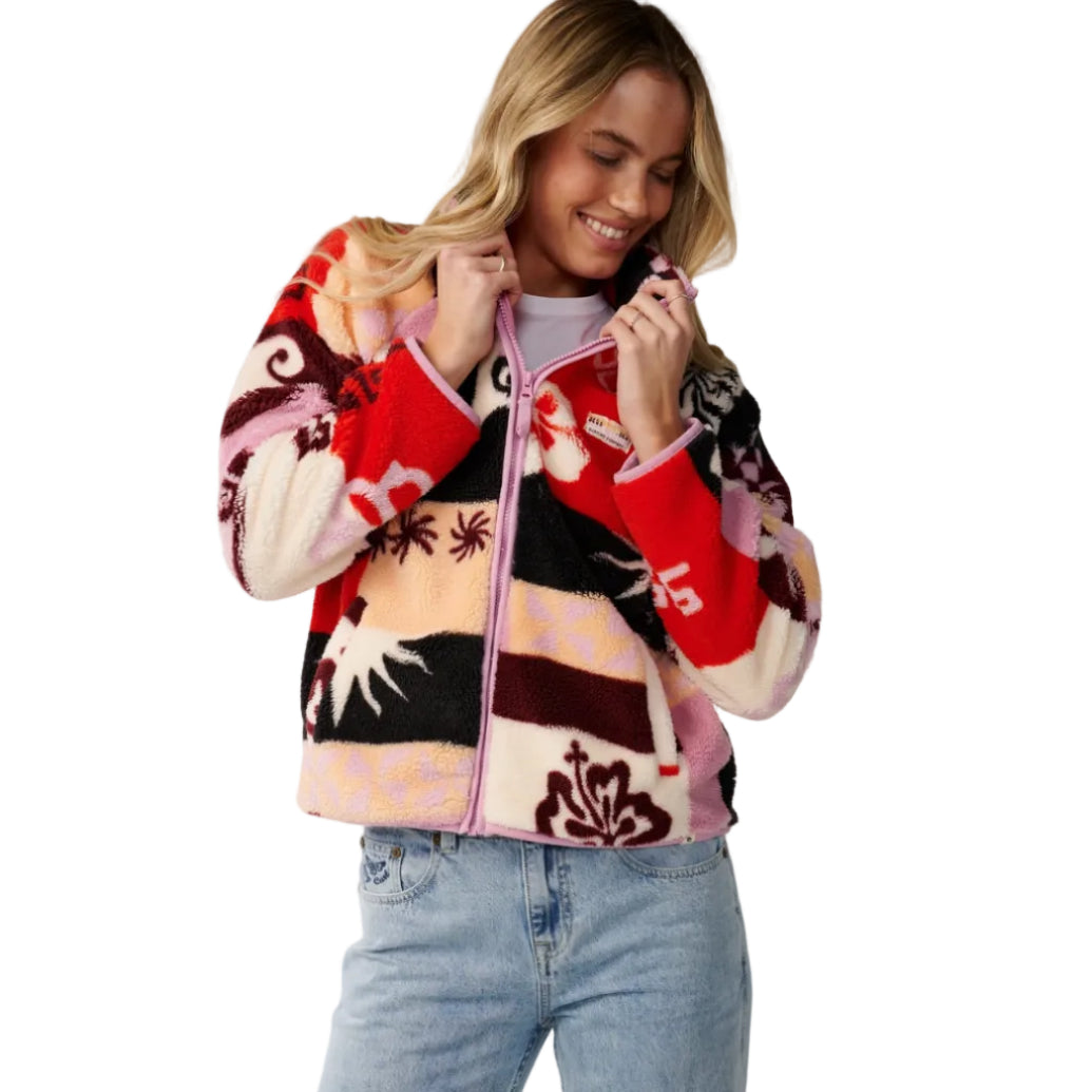 Rip Curl Womens Party Pack Zip Through Polar Fleece - Multi