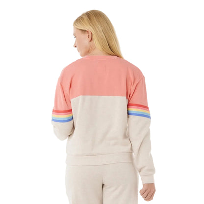 Rip Curl Womens Surf Revival Crew Jumper in Oatmeal Marle