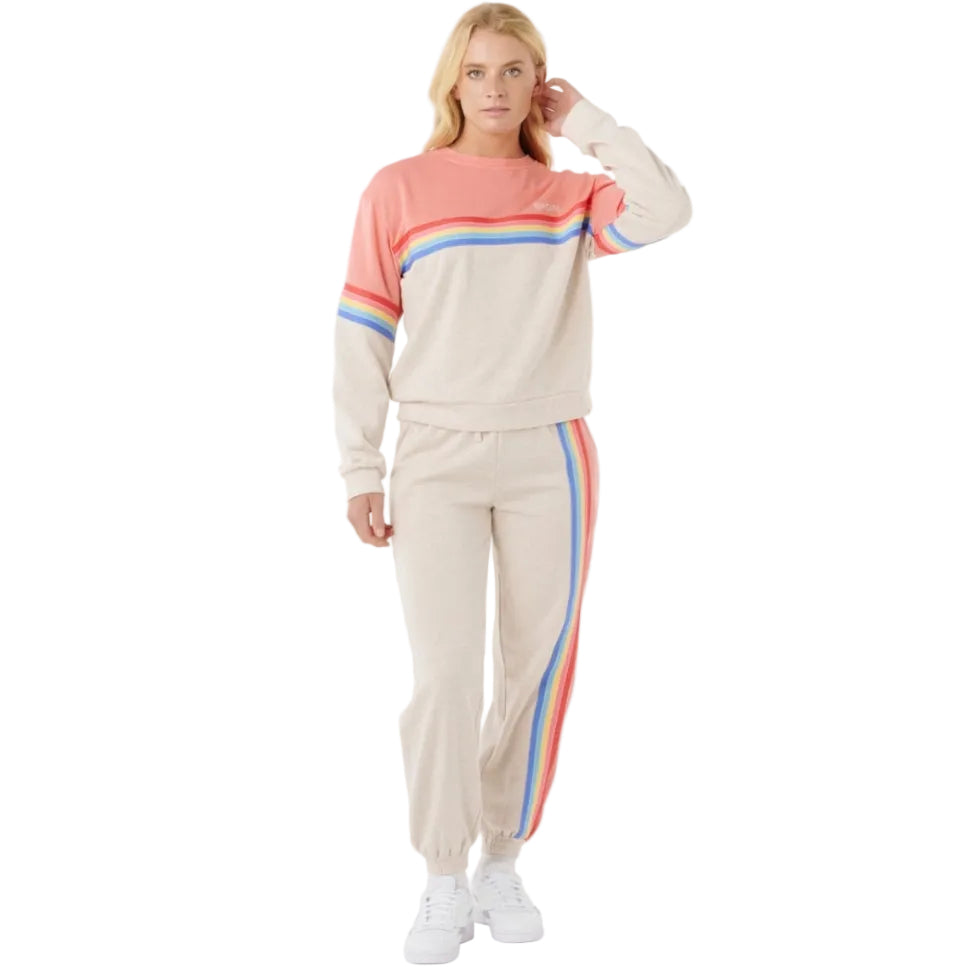 Rip Curl Womens Surf Revival Crew Jumper in Oatmeal Marle