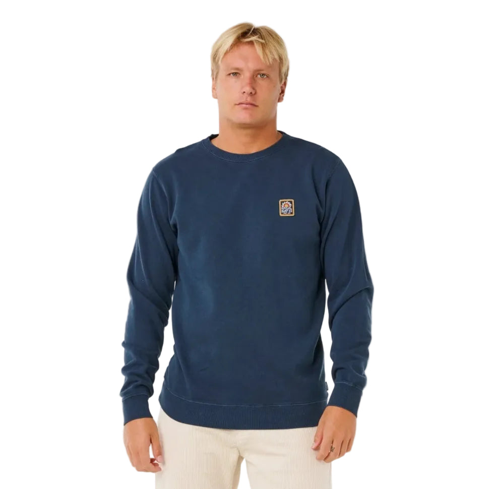 Rip Curl Pacific Rinse Patch Crew Jumper - Dark Navy