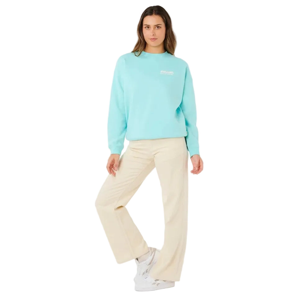 Rip Curl Surf Puff Inspired Crew Jumper - Light Sea Blue
