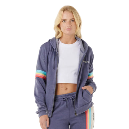 Rip Curl Womens Surf Revival Zip Thru Fleece - Blue