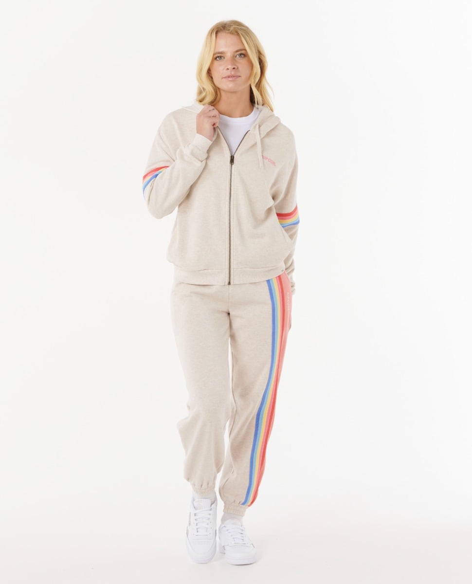 Rip Curl Womens Surf Revival Zip Thru Fleece - Oatmeal Marle