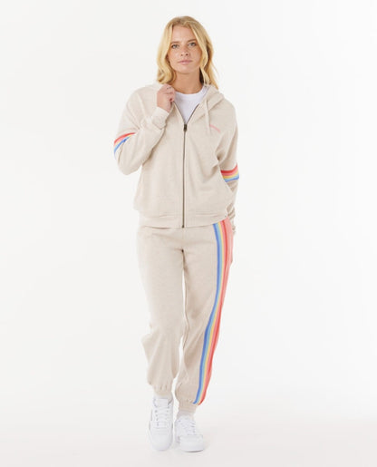 Rip Curl Womens Surf Revival Zip Thru Fleece - Oatmeal Marle