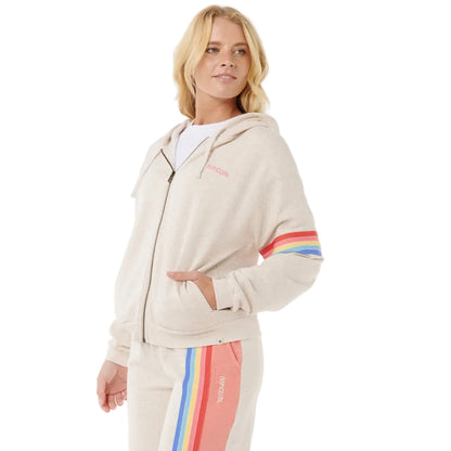 Rip Curl Womens Surf Revival Zip Thru Fleece - Oatmeal Marle