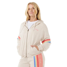 Rip Curl Womens Surf Revival Zip Thru Fleece in Oatmeal Marle