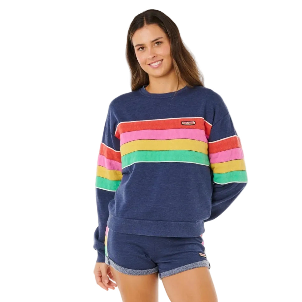 Rip Curl Surf Revival Relaxed Crew Jumper in Dark Navy