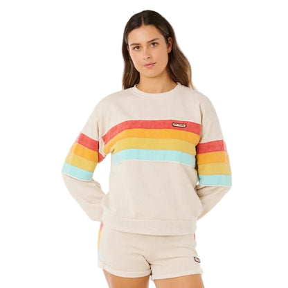 Rip Curl Surf Revival Relaxed Crew Jumper in Oatmeal