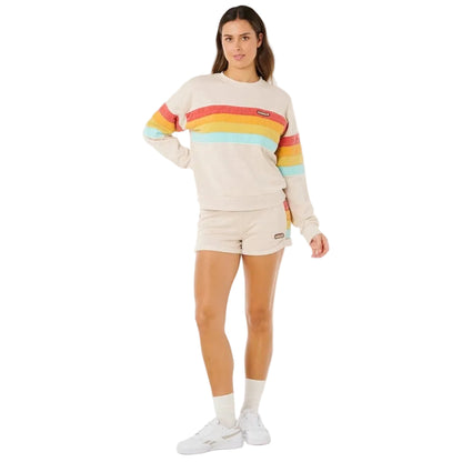 Rip Curl Surf Revival Relaxed Crew Jumper - Oatmeal