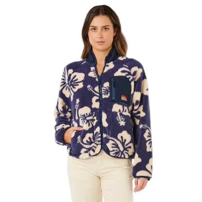 Rip Curl Surfside Standard Zip-Through Polar Fleece in Navy