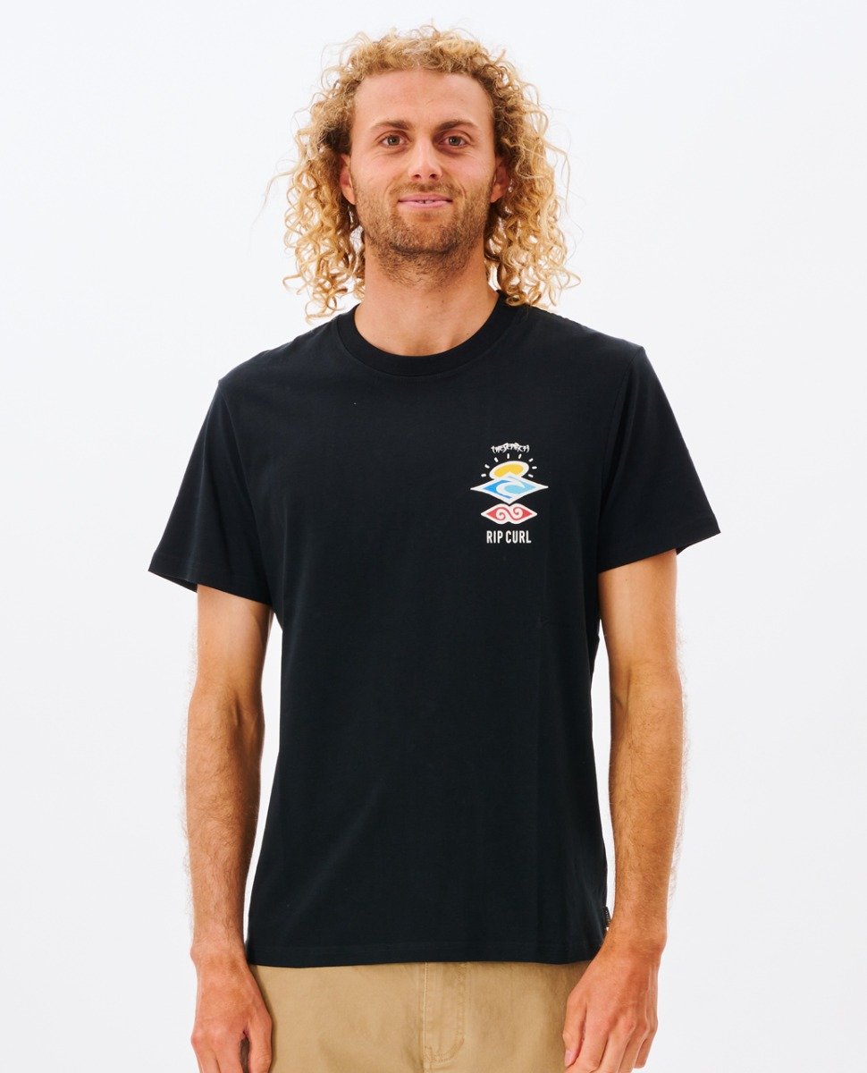 Rip Curl Search Icon Mens Tee - Black