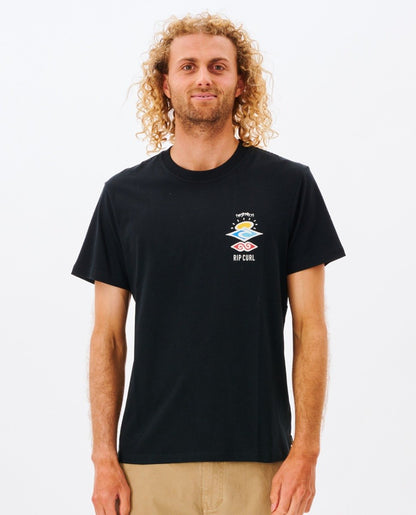 Rip Curl Search Icon Mens Tee - Black