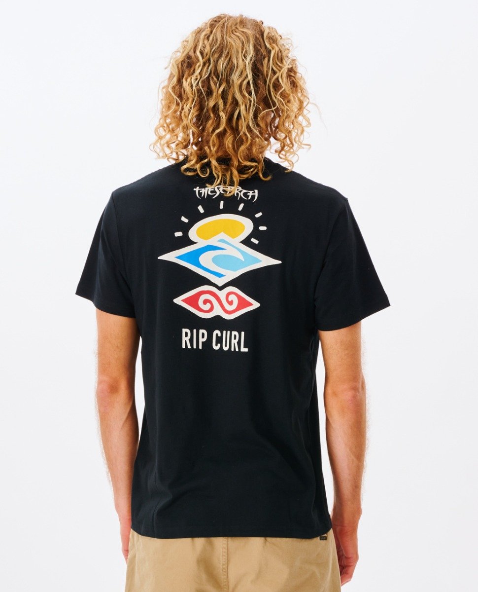 Rip Curl Search Icon Mens Tee - Black