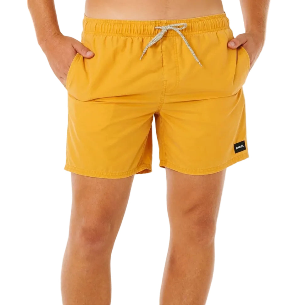 Rip Curl Offset Washed Volley Boardshorts in Golden Hour