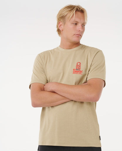 Rip Curl Vaporcool Search Stack Tee - Khaki Rock