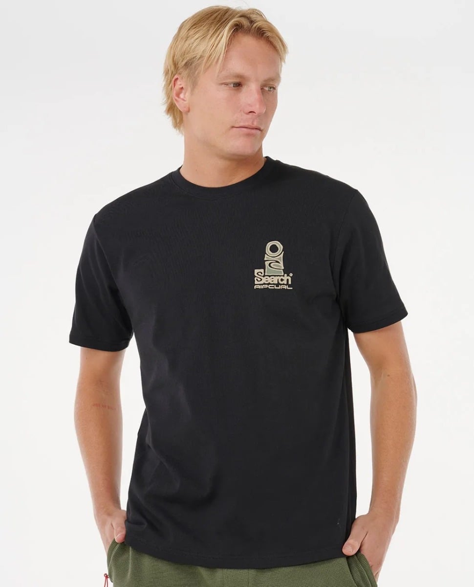 Rip Curl Vaporcool Search Stack Tee - Black/Olive