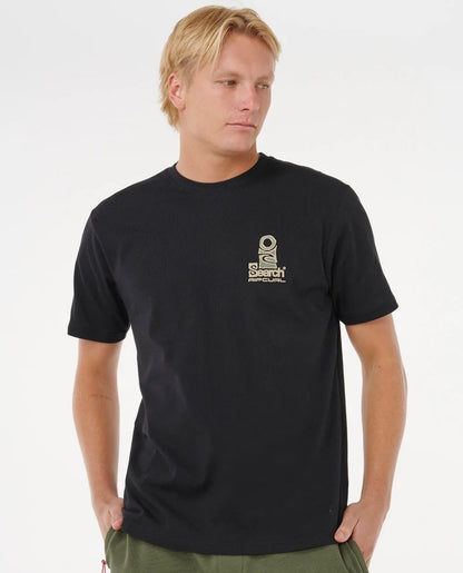 Rip Curl Vaporcool Search Stack Tee - Black/Olive