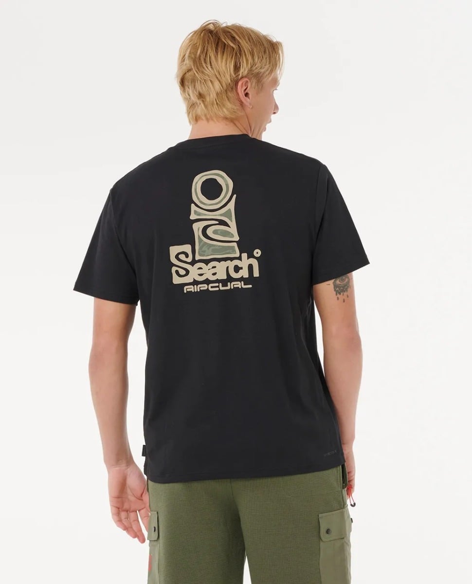 Rip Curl Vaporcool Search Stack Tee - Black/Olive