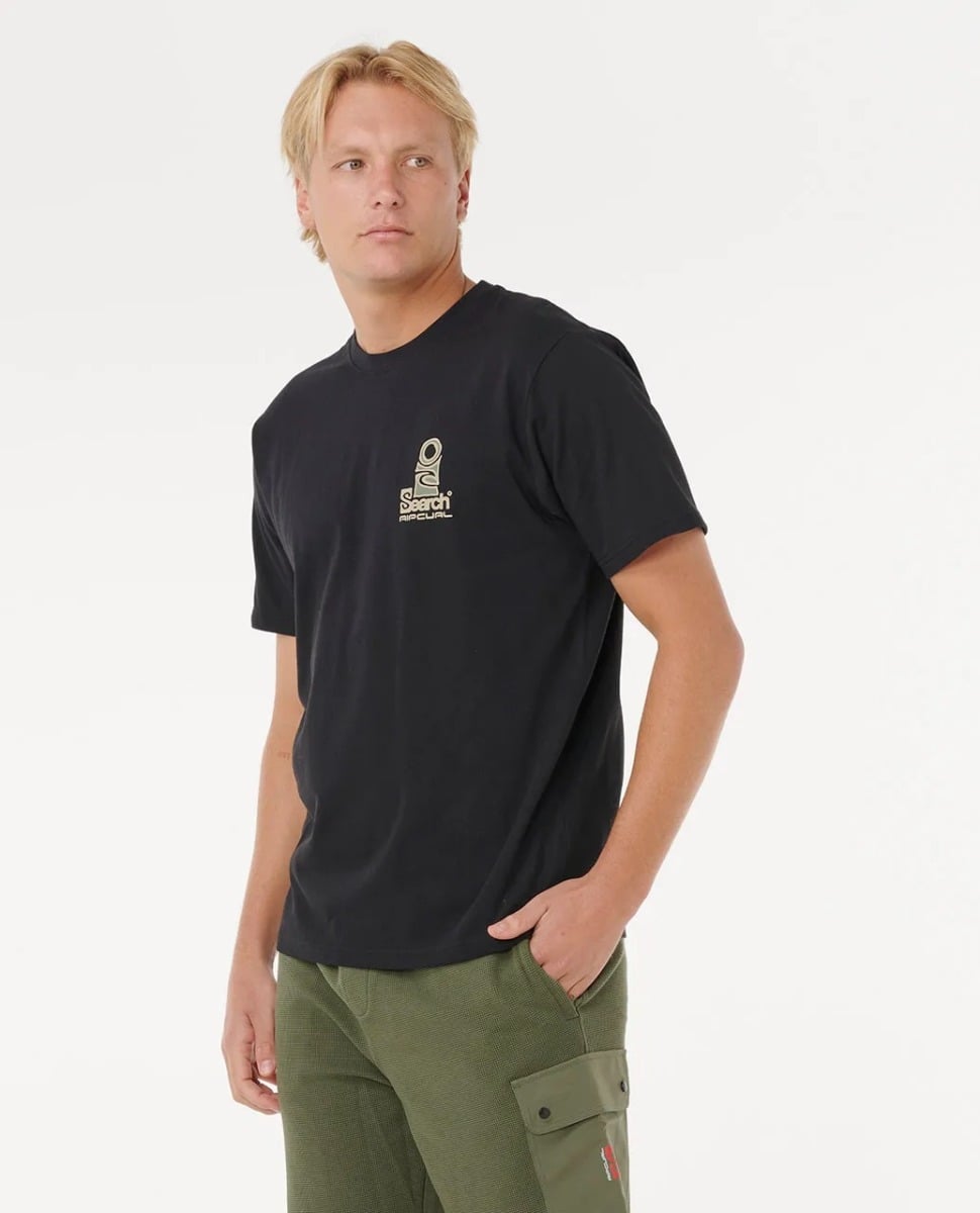 Rip Curl Vaporcool Search Stack Tee - Black/Olive