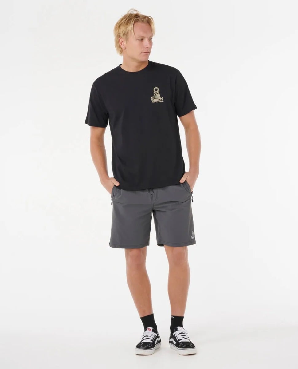Rip Curl Vaporcool Search Stack Tee - Black/Olive