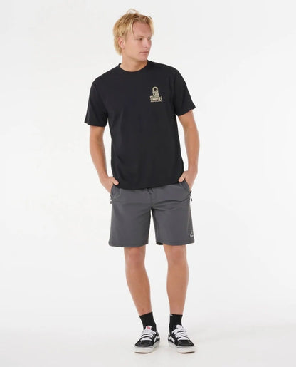 Rip Curl Vaporcool Search Stack Tee - Black/Olive