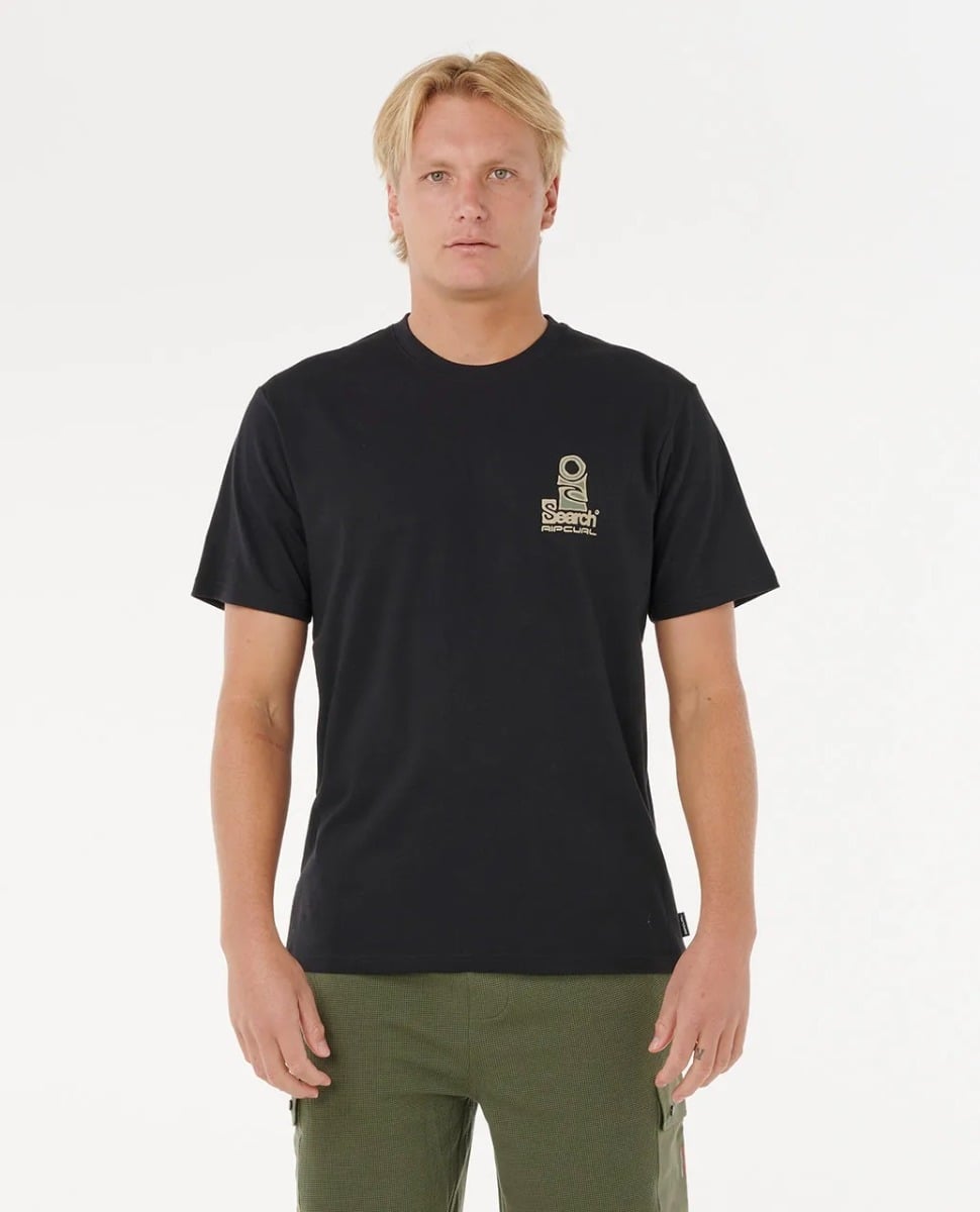 Rip Curl Vaporcool Search Stack Tee - Black/Olive