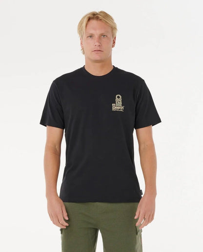Rip Curl Vaporcool Search Stack Tee - Black/Olive