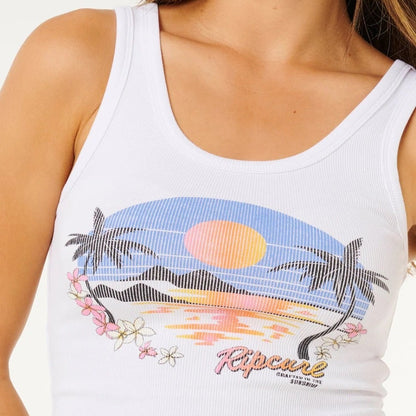 Rip Curl Hotel Malibu Tank Top - Optical White