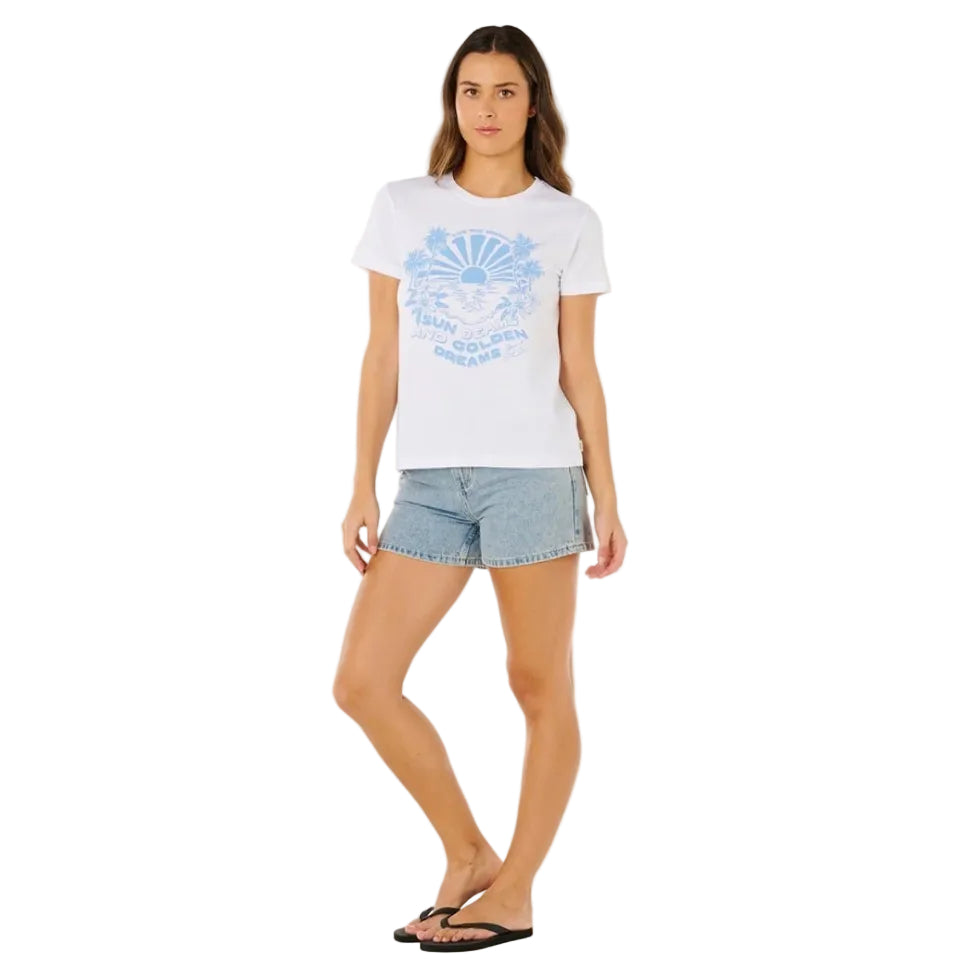 Rip Curl Sun Beams Standard Tee - Optical White