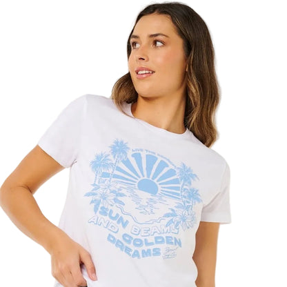 Rip Curl Sun Beams Standard Tee - Optical White