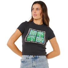 Rip Curl Surf Side Fitted Tee in Washed Black