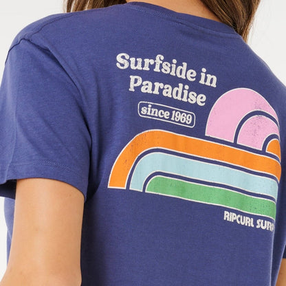 Rip Curl Surf Side Cropped Tee - Navy