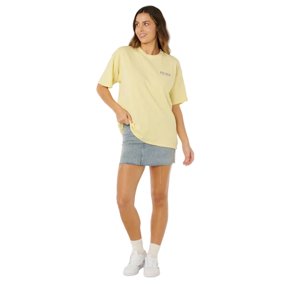 Rip Curl Surf Revival Heritage Tee - Pastel Yellow