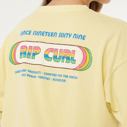 Rip Curl Surf Revival Heritage Tee - Pastel Yellow