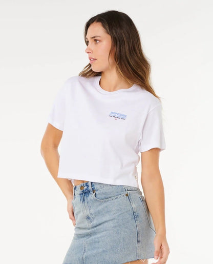 Rip Curl Hayley O Crop Tee - Optical White