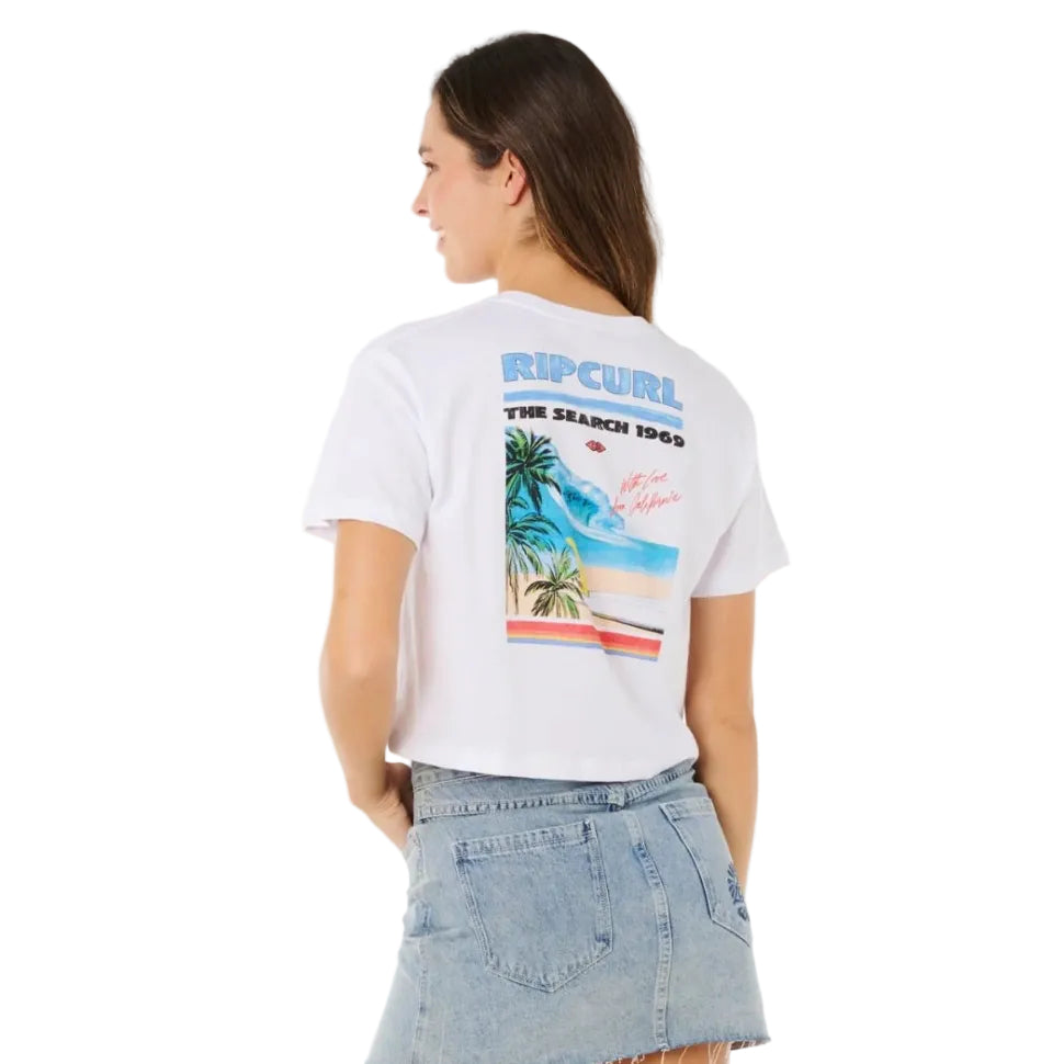 Rip Curl Hayley O Crop Tee - Optical White