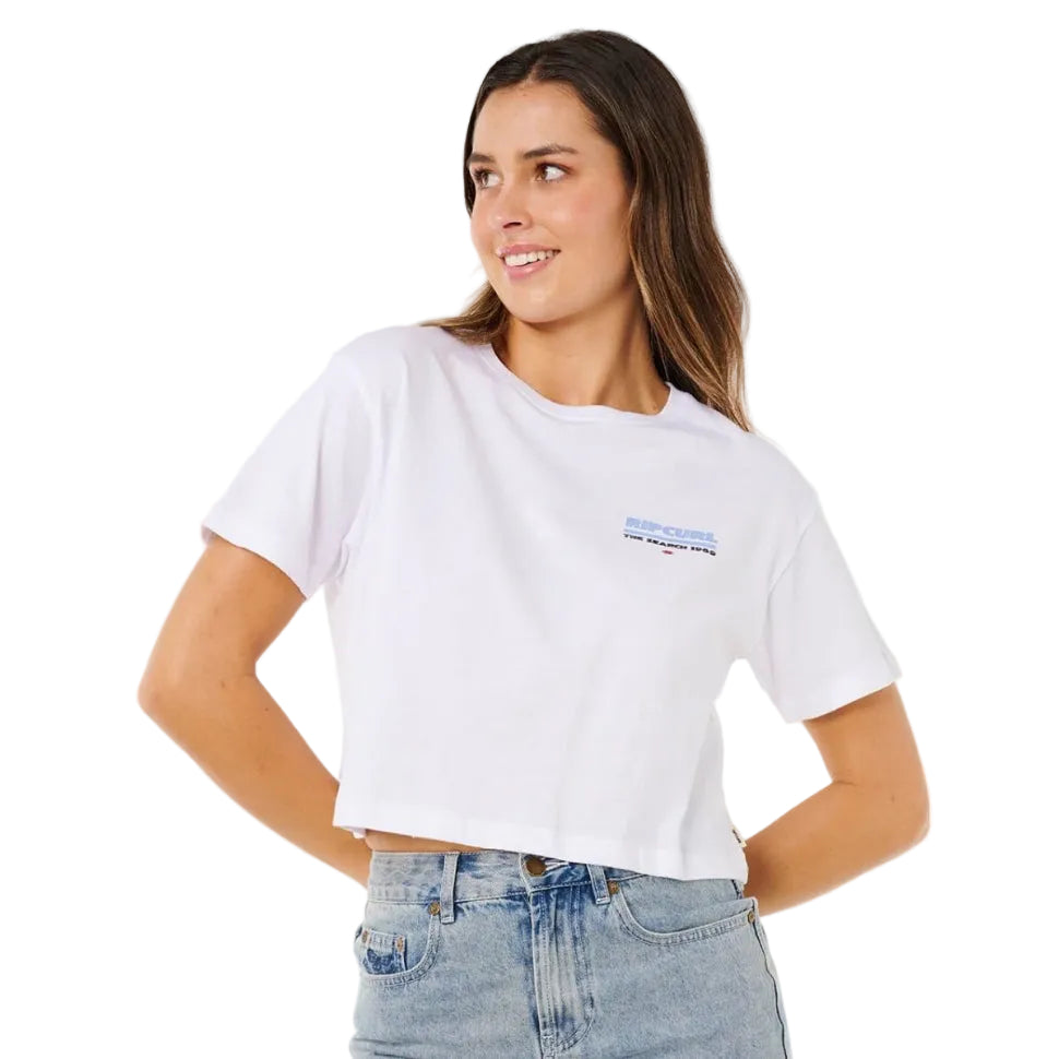 Rip Curl Hayley O Crop Tee - Optical White